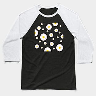 Floral Daisy Design Baseball T-Shirt